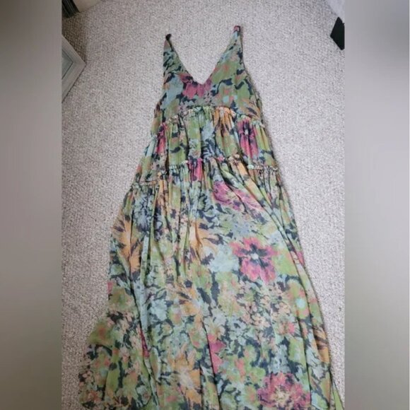 Free People Julianna Misty Maxi Open Back Dress Oversized size L - Picture 10 of 12